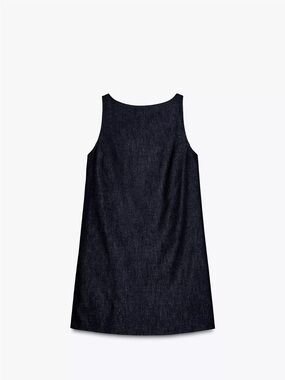 Zara Sleeveless Dark Navy Shift Dress